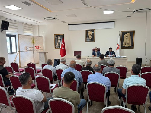 Köylere Hizmet Götürme Birliği 2025 yılı olağan meclis toplantısı; Kaymakamımız Sn. Murat ÇİÇEK başkanlığında gerçekleşti.
